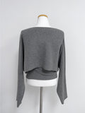 [Tube top SET] Monica Wool Layered Bolero