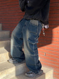Two-Pocket Unbalance Cargo Denim