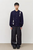 Peace Argyle Collar Cardigan