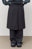 (W) Moms Pleats Skirt Pants