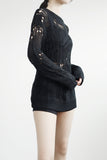 Ruel See-through Punching Long Knit