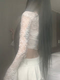 Garnia flower lace cardigan