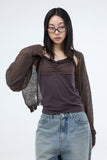 Lancy Dot Frill Tank Top
