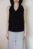 Back Twist Drape Halter Top