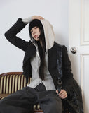 Snow fur beanie