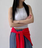 Halter Round Ribbed Sleeveless