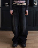 MAXI BLACK WIDE DENIM PT
