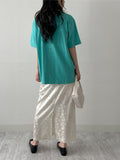 Eyelet Over Fit Short Sleeve T-shirt