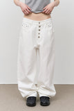 Button-fly Curved Pants