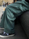 Tune denim wide pants