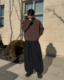 Diagonal Corduroy Hood Zip-up