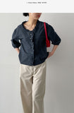 Frill V-neck Three Quarter Blouse