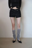 Studded Cotton Mini Shorts