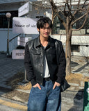 Marron Leather Trucker