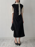 Ray Balloon Tie Half Blouse