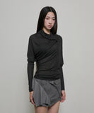 Sheer Asymmetrical Long Sleeve