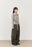 (W) Suit Collar Layered Top