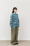 Sage Button Collar Knit