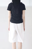 Jooah V-neck Hooded Short Sleeve T-shirt