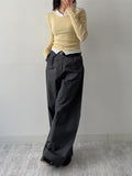 Jade Color Matching Collar Knit T-Shirt
