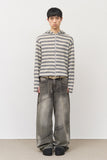 Ocean Striped Warmer Zip Hoodie