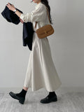 Edel Pintuck Flare Long Skirt