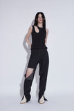 damage hole black jeans