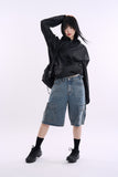 Code cargo bermuda denim pants
