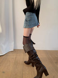 Rosion Wrinkle Two Way Long Boots