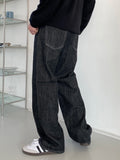 Nep Wide Denim Pants