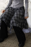 Check layered skirt