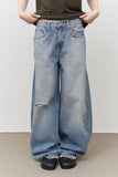(W) Goat Damage Wide Denim