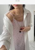 Flower Satin Layered Bustier One Piece