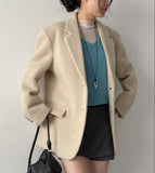 [wool 70%] Kiko Hairy Overfit Single Jacket