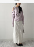 Eve One-Shoulder Pintuck Blouse