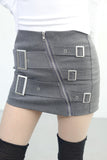 Rachel diagonal zipper skirt