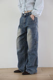 Flash Pintuck Line Denim