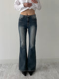 304 Cat Washing Semi-Bootcut Denim Pants