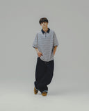 Striped Raglan Half-Zip Polo