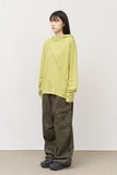 Fx Slash Button Hooded Top
