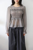 Bebe Frill See-Through Blouse