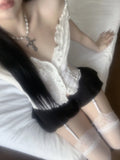 Sindy lace button blouse