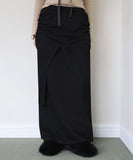 River Drop Shirring Long Skirt