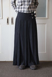 Denny Pleated Long Skirt