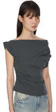 PRTN) Nana shirring T-shirt