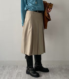 Low Midi Pleated Skirt