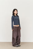 (W) Ripo Button Top