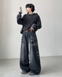 Hirai Black Maxi Wide Denim