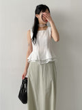 [Scarf SET] Liber Frill Sleeveless Blouse