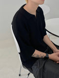SS Non-Button Balloon PK Collar Knit